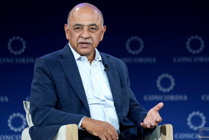 IBM CEO Arvind Krishna is pictured.