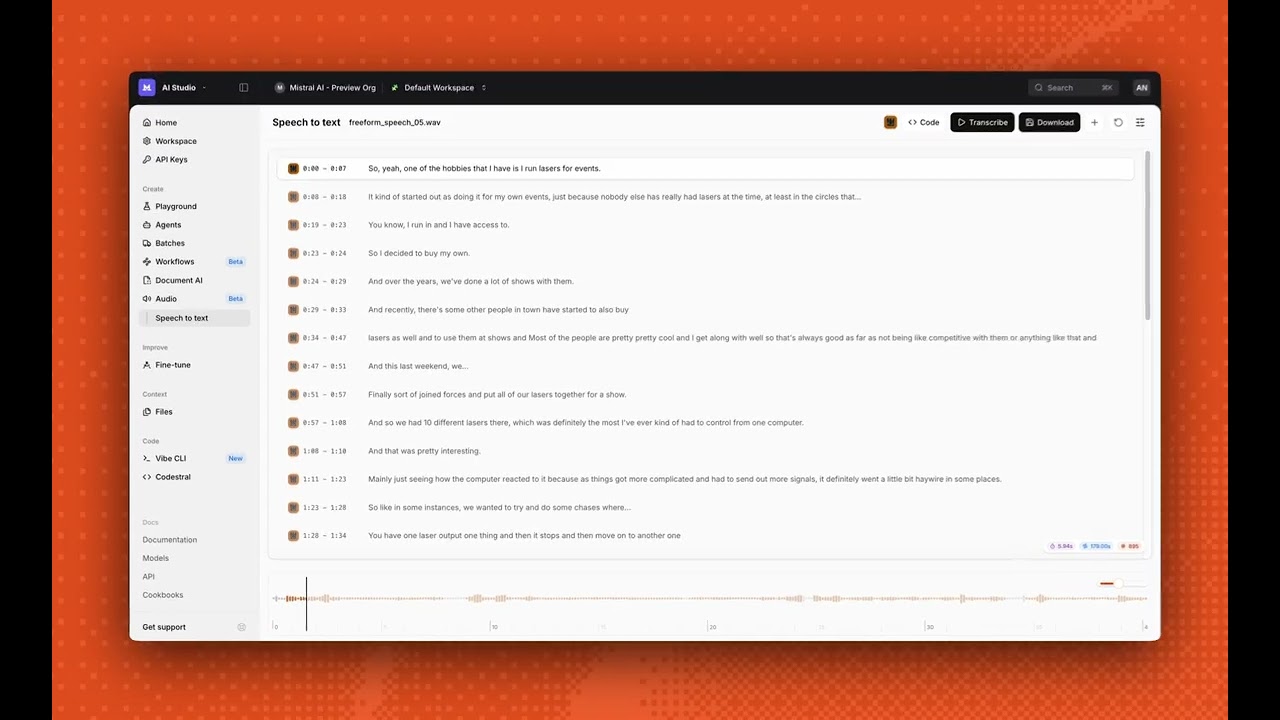 Audio playground interface